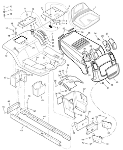 Part Location Diagram of 7102018 Murray Manual, Parts List